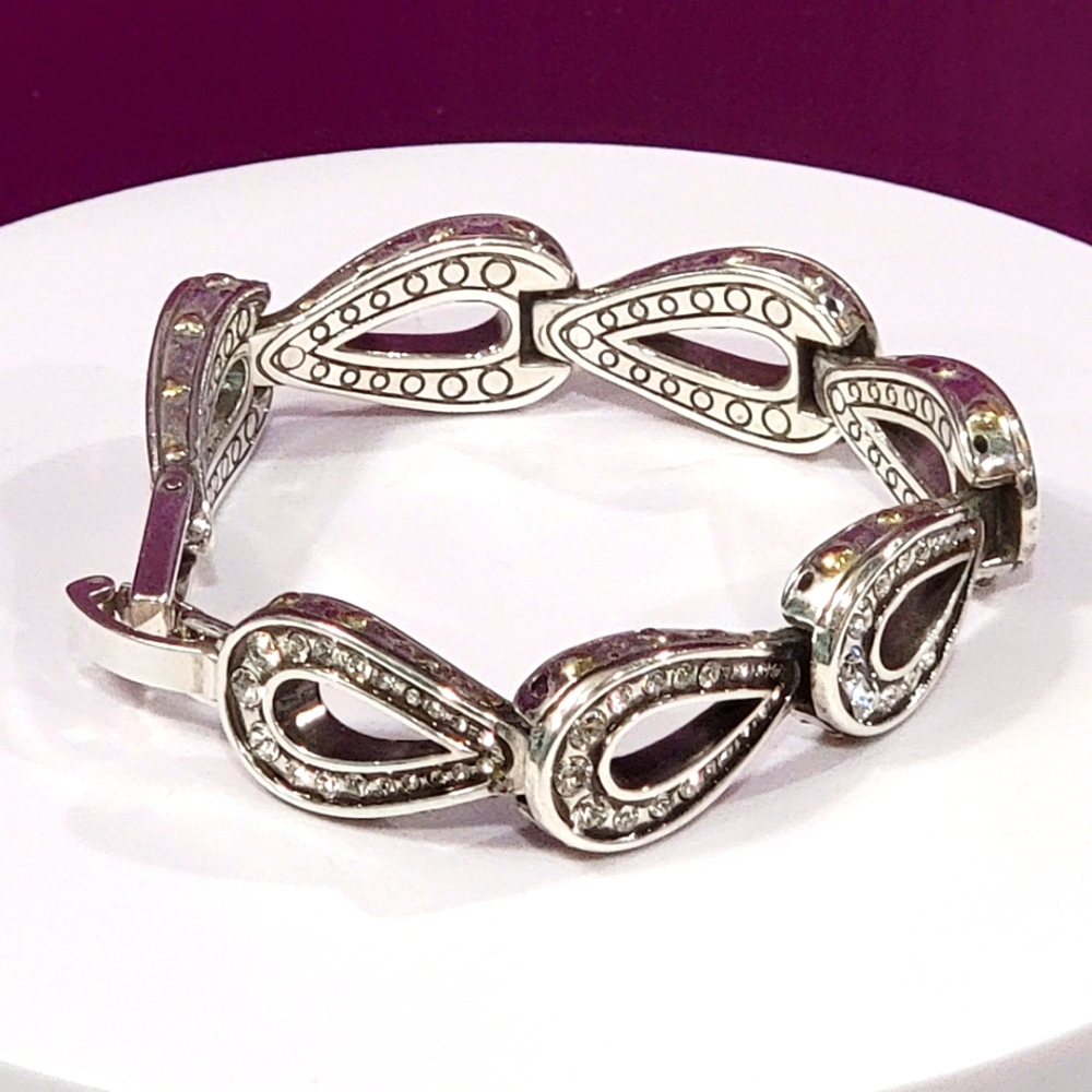 Brighton Retired Plaza Teardrop Hearts Nwot - image 6